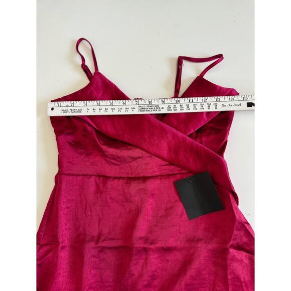 Lulus Dress Satin Mini Slip Dress Sleeveless Red New Size XS - Picture 6 of 8